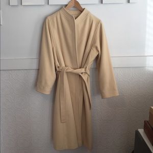 Vintage cream colored cashmere coat